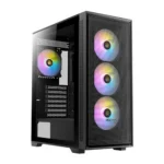 CASE ANTEC AX81 ELITE - MID TOWER - ATX - TEMPERED GLASS - 4 FAN 120MM ARGB - BLACK