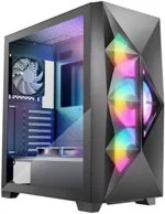 CASE ANTEC DF800 FLUX - MID TOWER - ATX - TEMPERED GLASS SIDE PANEL - 3 FAN ARGB INCLUDED - 1 FAN 120MM (REVERSE FAN) - 1 FAN 120MM BLACK