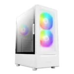 CASE ANTEC NX410 WHITE V2 - MID TOWER - ATX - TEMPERED GLASS SIDE PANEL - 2 FAN 140MM ARGB - 1 FAN 120MM ARGB INCLUDED