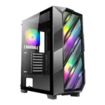 CASE ANTEC NX700 - MID TOWER - ATX - TEMPERED GLASS - 2 FAN 185MM ARGB - 1 FAN 120MM ARGB - BLACK