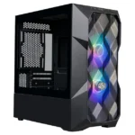 CASE COOLER MASTER TD300 MESH - MINI TOWER - TEMPERED GLASS - 2 FAN SICKLEFLOW ARGB 120MM - BLACK (TD300-KGNN-S00)