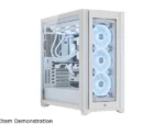 CORSAIR iCUE 5000X RGB QL EDITION BLANCO TEMPERED GLASS MID TOWER - 4 FAN 120MM QL (CC-9011233-WW)