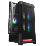 CASE COUGAR AIRFACE RGB - MID TOWER - ATX - TEMPERED GLASS - 1 FAN 120MM ARGB/2 FAN 140MM ARGB INCLUDED - BLACK (CGR-5ZD1W-AIR-RGB)