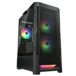 CASE COUGAR DUOFACE RGB - MID TOWER - ATX - TEMPERED GLASS - 1 FAN 120MM ARGB/2 FAN 140MM ARGB INCLUDED - BLACK (CGR-5ZD1B-RGB)