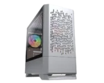 CASE COUGAR MG140 AIR RGB - MINI TOWER - MINI ITX - TEMPERED GLASS - 3 FAN 120MM ARGB INCLUDED - WHITE (385JM80.0001)