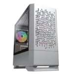 CASE COUGAR MG140 AIR RGB - MINI TOWER - MINI ITX - TEMPERED GLASS - 3 FAN 120MM ARGB INCLUDED - WHITE (385JM80.0001)