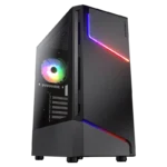 CASE COUGAR MX360 RGB - MID TOWER - ATX - TEMPERED GLASS - 1 FAN 120MM ARGB INCLUDED - BLACK (CGR-5CC6G-RGB)