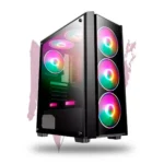 CASE GAMER ALTEK STORMER - MID TOWER - TEMPERED GLASS - 4 FAN RGB - MATX - BLACK (NWCA-003)