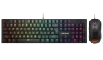 COMBO TECLADO Y MOUSE COUGAR COMBAT - TECLADO MECANICO - SWITCH RED - ANTI-GHOSTING - MOUSE 8000 DPI - BLACK