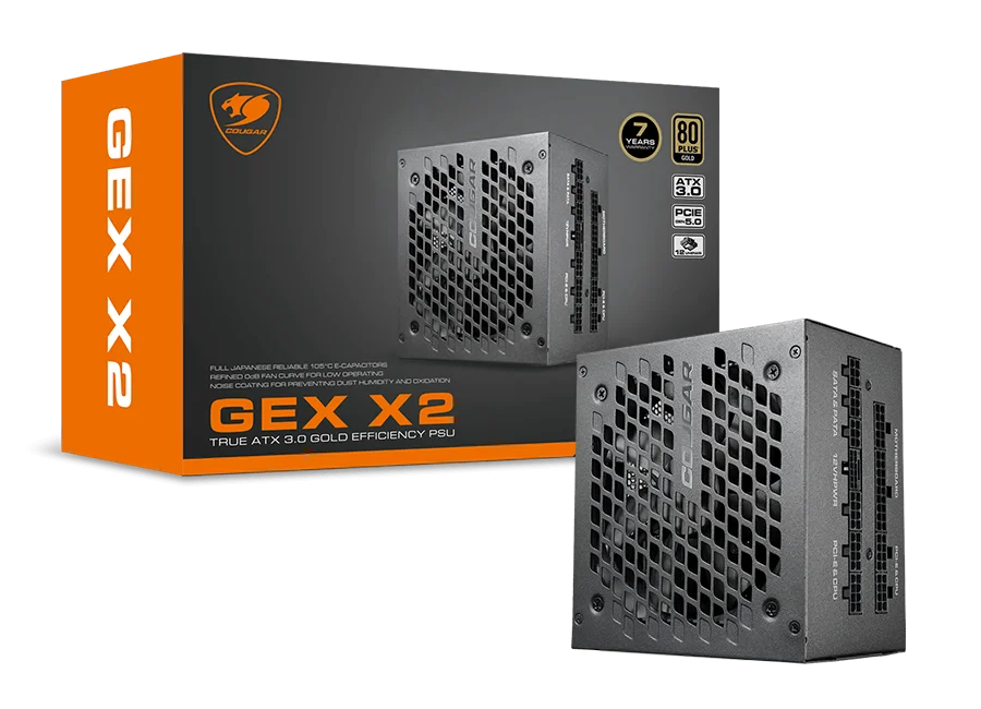 FUENTE-DE-PODER-COUGAR-GEX-X2-GEX1000-1050-WATTS-80-PLUS-GOLD-FULLY-MODULAR-31GT100001P01_Fuentes-de-poder_13235_1.webp FUENTE DE PODER COUGAR GEX X2 GEX1000 1000 WATTS - 80 PLUS GOLD - FULLY MODULAR (31GT100001P01) - Imagen 1