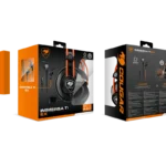 HEADSET COUGAR IMMERSA TI EX - CONTROLADOR 40MM - CANCELACION DE RUIDO - BLACK
