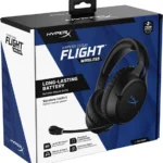 HEADSET HYPERX CLOUD FLIGHT WIRELESS - 2.4GHZ - HASTA 30 HORAS - 50MM - PC/PS4/PS5 - BLACK/BLUE (4P5H6AA)