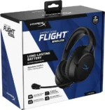 HEADSET HYPERX CLOUD FLIGHT WIRELESS - 2.4GHZ - HASTA 30 HORAS - 50MM - PC/PS4/PS5 - BLACK/BLUE (4P5H6AA)