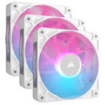 PACK 3 VENTILADORES CORSAIR ICUE LINK RX120 RGB - 120MM - 400-2100RPM - PWM - WHITE (CO-9051022-WW)