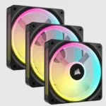 PACK 3 VENTILADORES CORSAIR iCUE LINK QX120 RGB - 120MM - 480-2400RPM - BLACK (CO-9051002-WW)