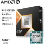 PROCESADOR AMD RYZEN 9 9900X3D 4.4GHZ - 12 CORES - 24HILOS - 128MB L3-CACHE - 120W