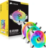 Pack de 3 Ventiladores Corsair iCUE QL120 RGB White - Imagen 2