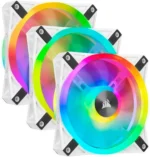 Pack de 3 Ventiladores Corsair iCUE QL120 RGB White - Imagen 3