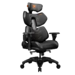 SILLA GAMER ERGONOMICA COUGAR TERMINATOR - POLIPIEL HYPER-DURA - RESPALDO FLEXIBLE DE PAFRP - RESPALDO VENTILADO - BLACK