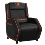 SOFA COUGAR RANGER - REPOSACABEZAS Y DISEÑO LUMBAR - CUERO DE PVC TRANSPIRABLE PREMIUM  - BLACK/ORANGE (3MRANGER.0001)
