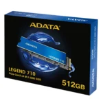 SSD ADATA LEGEND 710 512GB M.2 2280 PCIE GEN 3X4 - 3D NAND - READ 2.400MB/S - WRITE 1.800MB/S (ALEG-710-512GCS)