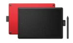 TABLETA DIGITALIZADORA ONE by WACOM CTL672 MEDIUM - 2540 LPI - AREA ACTIVA 8.5" X 5.3" - BLACK/RED (CTL-672K1-AX)