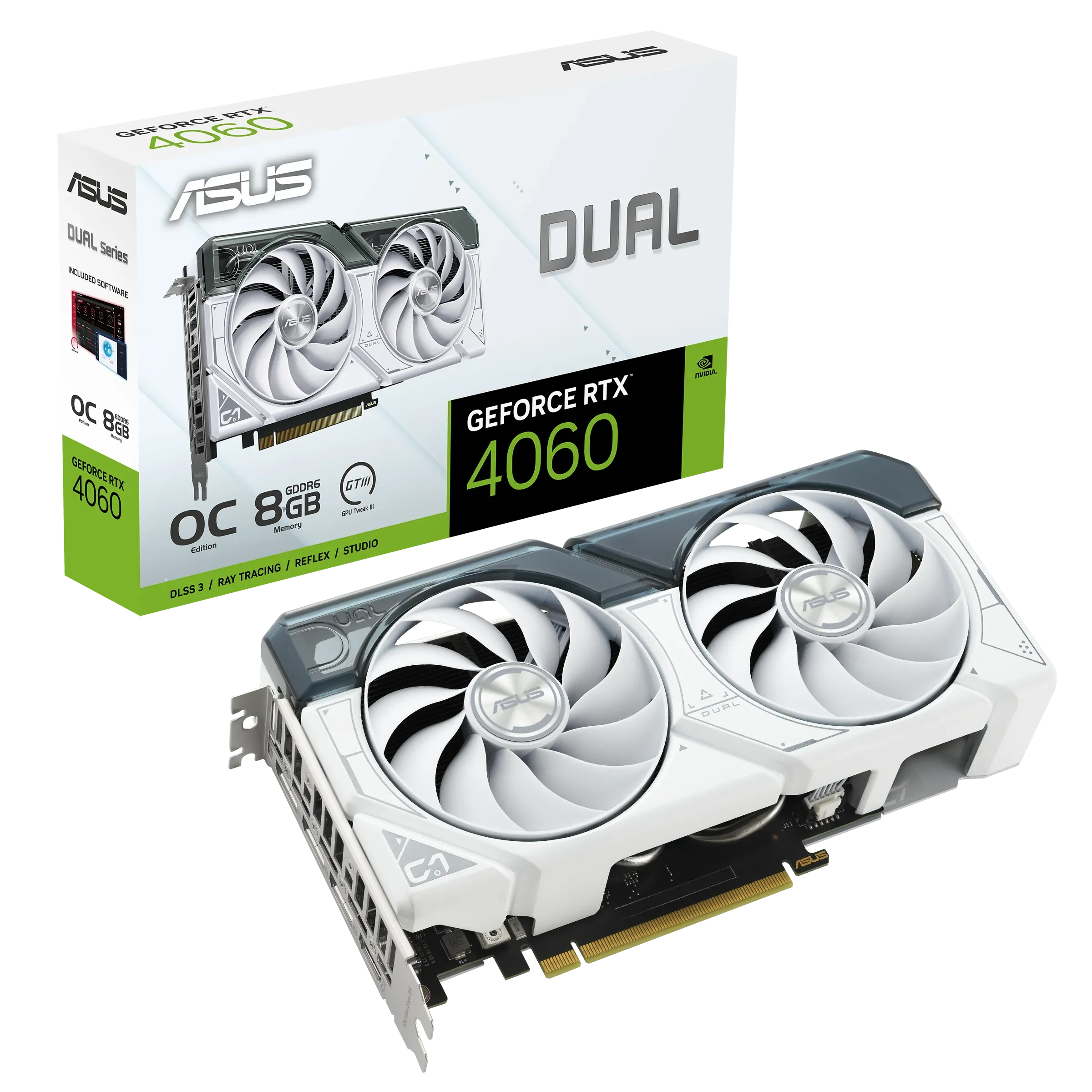 TARJETA-DE-VIDEO-ASUS-DUAL-GEFORCE-RTX-4060-8GB-GDDR6-OC-EDITION-GPU-TWEAK-III-DLSS-3-HDMI-DP-DUAL-RTX4060-O8G-WHITE_Tarjeta-de-video_13859_1.webp TARJETA DE VIDEO ASUS DUAL GEFORCE RTX 4060 8GB GDDR6 OC EDITION - GPU TWEAK III - DLSS 3 - HDMI/DP (DUAL-RTX4060-O8G-WHITE) - Imagen 1
