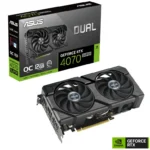 TARJETA DE VIDEO ASUS DUAL GEFORCE RTX 4070 SUPER EVO OC 12GB GDDR6X - DP/HDMI - BLACK (90YV0KC0-M0NA00)