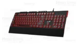 TECLADO GENIUS SLIMSTAR 280 - MULTIMEDIA - WIRED - REPOSAMANOS - BLACK/RED