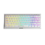 TECLADO MECANICO GAMING MARVO KG962-WHITE-R - 60% SWITCH RED - ANTI-GHOSTING - CABLE TYPE C DESMONTABLE - WHITE