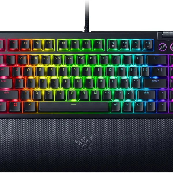 TECLADO MECANICO RAZER BLACKWIDOW V4 X 75% - RAZER CHROMA™ RGB - ABS - ORANGE LINEAL - BLACK (RZ03-05000200-R3U1)