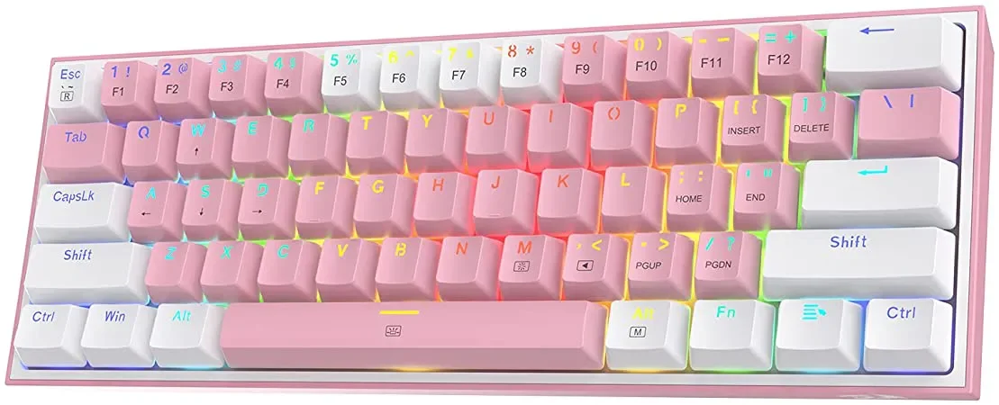 TECLADO-MECANICO-REDRAGON-K617-FIZZ-WIRELESS-60-RGB-LINEAR-RED-SWITCH-430G-USB-C-GRAY-WHITE_TECLADOS_10124_1.webp TECLADO MECANICO REDRAGON FIZZ PRO WIRELESS K616-RGB WP - 60% - DUST PROOF RED - 430G - USB-C - WHITE/PINK - Imagen 1