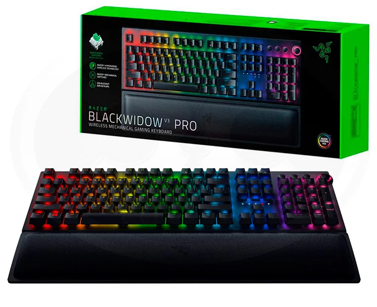 TECLADO-RAZER-BLACKWIDOW-V3-PRO-WIRELESS-SWITCHE-GREEN-TACTILE-CLICKY-CHROMA-RGB-LIGHTING-DOUBLESHOT-ABS-KEYCAPS-BLUETOOTH-2.4GHZ-RZ03-03530200-R3U1_TECLADOS_10459_1.webp Razer Blackwidow V3 Pro Wireless - Switch Green - (RZ03-03530200-R3U1) - Imagen 1