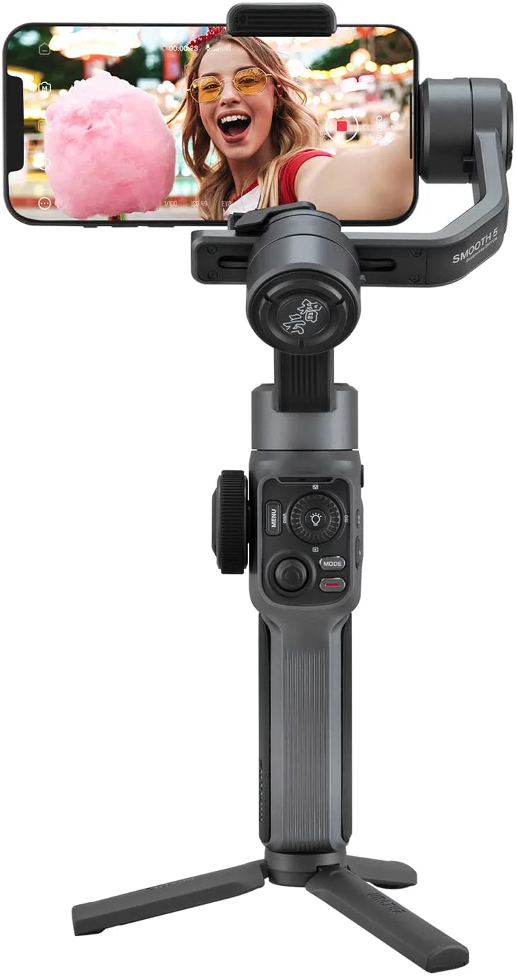 Zhiyun-Smooth-5-Gimbal_VIDEO-Y-FOTOGRAFIA_10216_1.webp ESTABILIZADOR ZHIYUN SMOOTH 5 GIMBAL - CON TRIPODE - Imagen 1