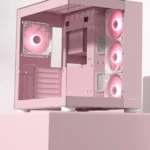 CASE COUGAR FV150 RGB - DUAL CHAMBER - MID TOWER - VIDRIO TEMPLADO - ATX - 4 FAN 120MM ARGB - ROSA (CGR-5KA1P-RGB)