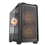 CASE COUGAR MX600 MINI RGB - TEMPERED GLASS - MINI TOWER - 2 FAN 160MM ARGB - 1 FAN 120MM ARGB- BLACK (CGR-5GC9B-RGB)