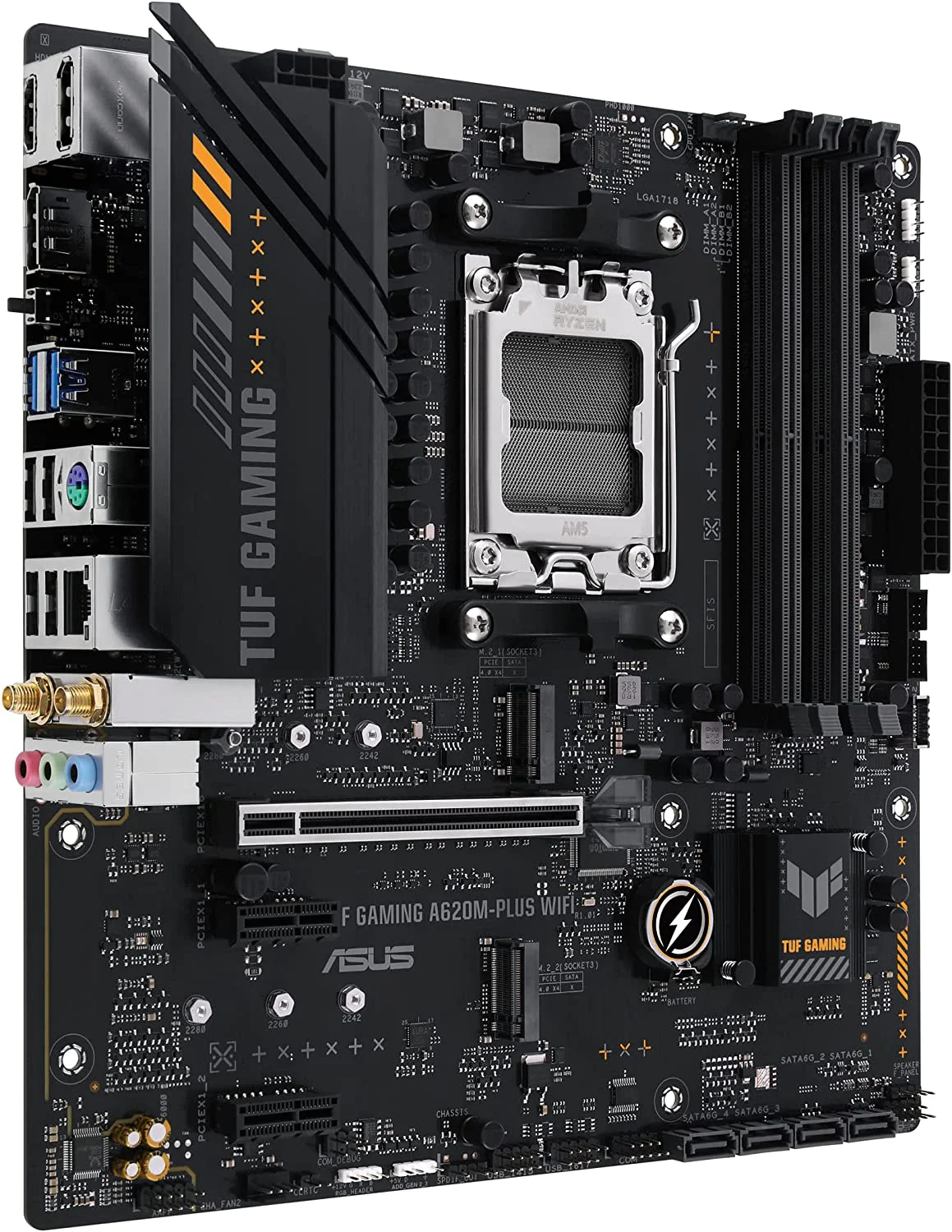MAINBOARD-ASUS-TUF-GAMING-A620M-PLUS-WIFI-AM5-DDR5-MATX-HDMI-DP-90MB1F00-M0AAY0-_Placas-madre_14322_img12139_1.webp MAINBOARD ASUS TUF GAMING A620M-PLUS WIFI - AM5 - DDR5 - MATX - HDMI/DP (90MB1F00-M0AAY0) - Imagen 1