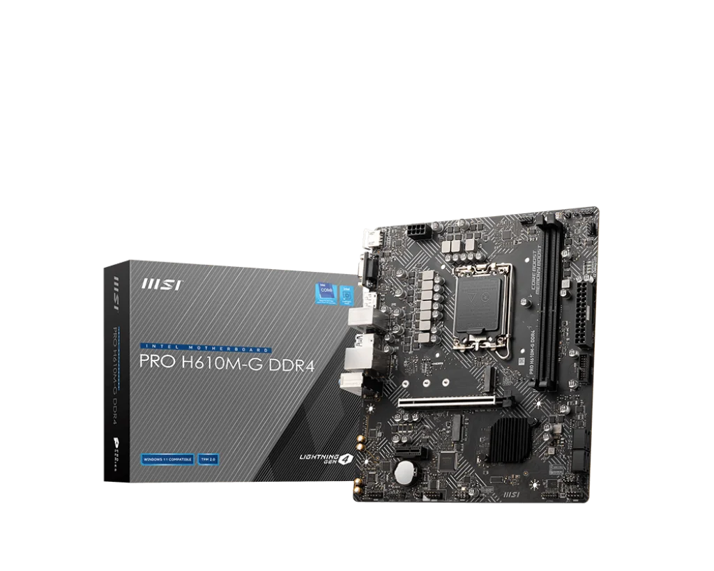 MAINBOARD-MSI-PRO-H610M-G-DDR4-MATX-13TH-LGA-1700-DP-VGA-HDMI-911-7D46-228-_Placas-madre_12419_img12135_1.webp MAINBOARD MSI PRO H610M-G DDR4 - MATX - 13TH - LGA 1700 - DP/VGA/HDMI (911-7D46-228) - Imagen 1