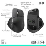 Mouse Logitech MX Master 4 | Inalámbrico | 7 botones | Grafito - Imagen 2