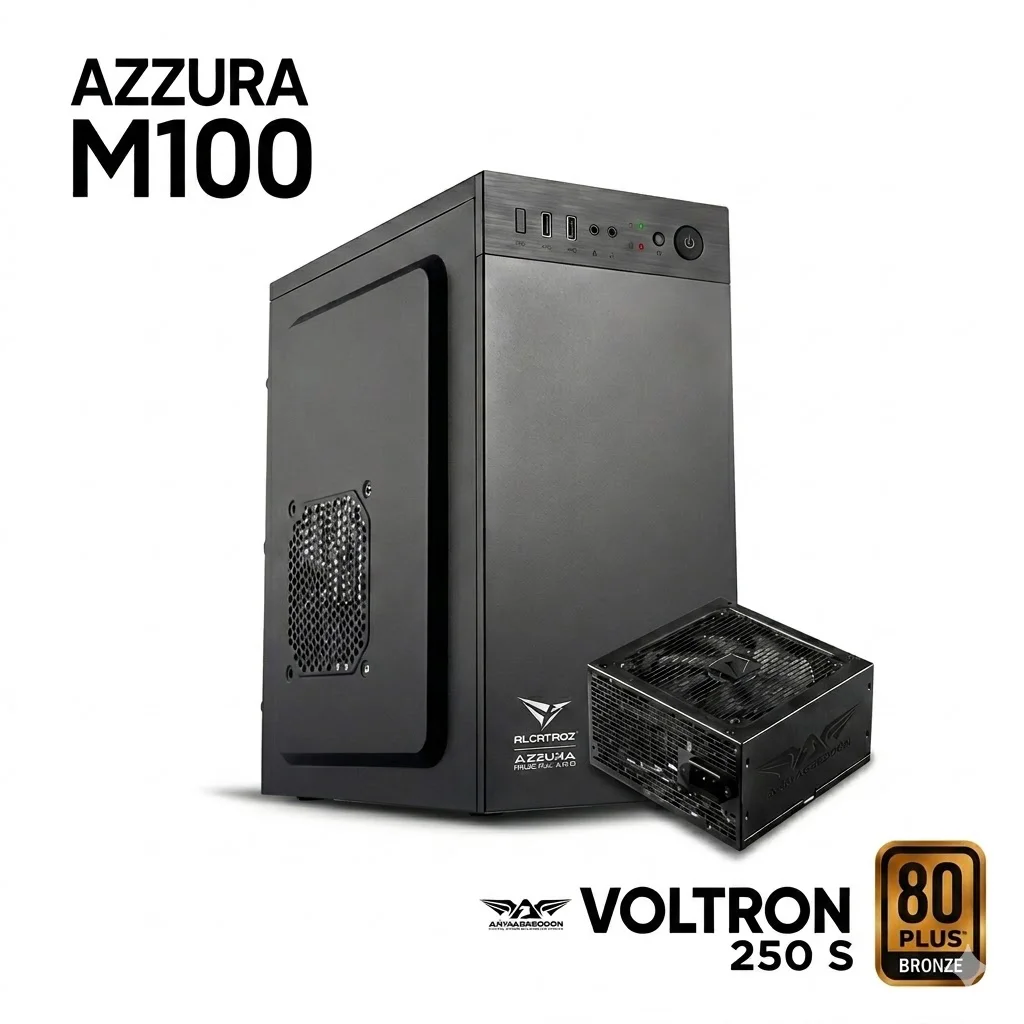 KIT-CASE-ALCATROZ-MILLENIA-AZZURA-ECO-M100-NEGRO-uATX-FUENTE-VOLTRON-250W-80-BRONCE_Cases_19214_img12402_1.webp KIT CASE ALCATROZ AZZURA ECO M100 NEGRO (uATX) + FUENTE VOLTRON 250W 80+ BRONCE - Imagen 1