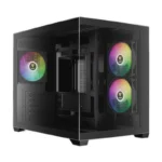 CASE GAMDIAS AURA GC10M V2 ARGB - MICRO TOWER - TEMPERED GLASS - M-ATX - 3 FAN 120MM ARGB - BLACK