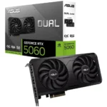 TARJETA DE VIDEO ASUS DUAL GEFORCE RTX 5060 8GB GDDR7 - OC EDITION - DP/HDMI (DUAL-RTX5060-O8G)