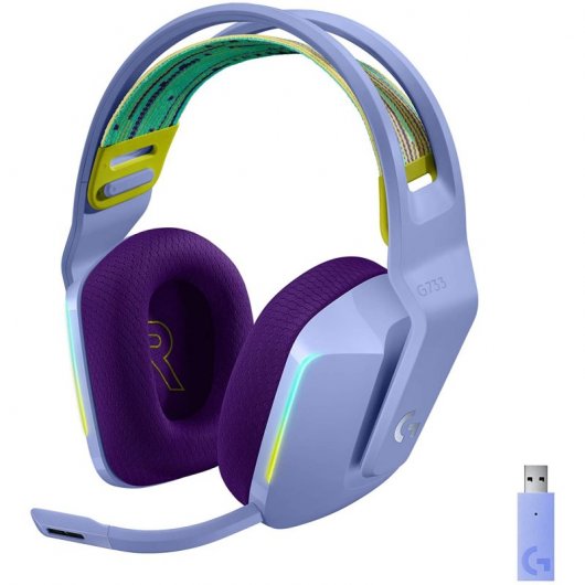 Headsets Inalambricos Logitech G733 LIGHTSPEED Purple - (981-000889)
