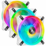 Pack de 3 Ventiladores Corsair iCUE QL120 RGB White
