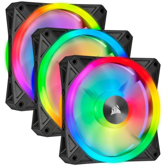 Pack de 3 Ventiladores Corsair iCUE QL120 RGB Black