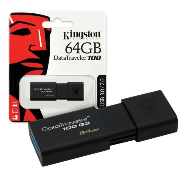 Pen drive Kingston DataTraveler 100 G3 64GB USB 3.0 - (DT100G3/64GB)