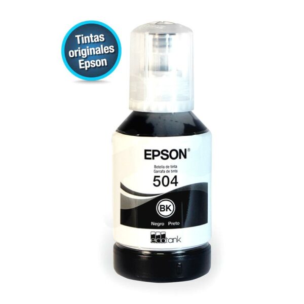Tinta Epson Negro T504120-AL para impresora EcoTank 126ml