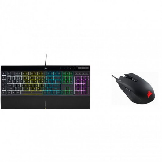 Combo Corsair: Teclado K55 RGB + Mouse Harpoon RGB - (CH-9206115-NA)