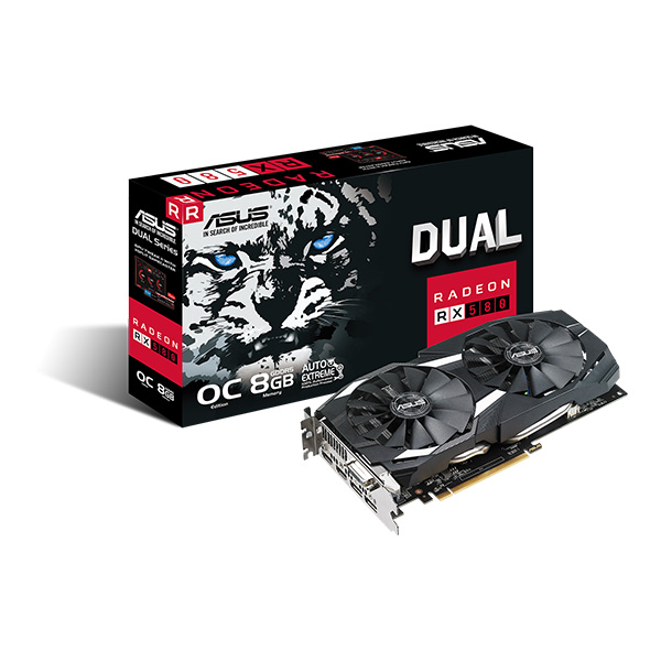 Tarjeta de video Asus Dual RX 580 8GB OC - (Dual-RX580-O8G)