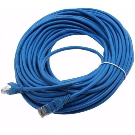 Cable Patch Cord 30 Metros Cat 6 AZUL - Blanco